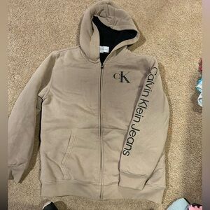 Calvin Klein Jeans Kids Beige Hoodie